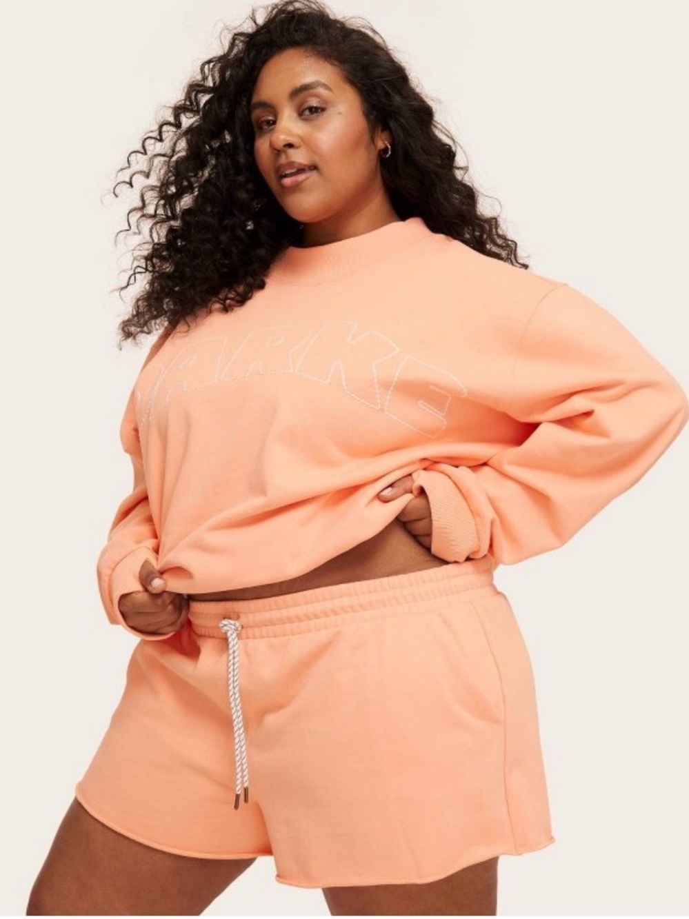 PARKE X Target Women’s Mid Rise Sweat-Shorts Peach Orange NWT Size Small